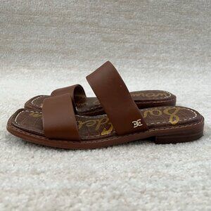 Sam Edelman Haydee Leather Square Toe Sandals Slides Shoes 6
